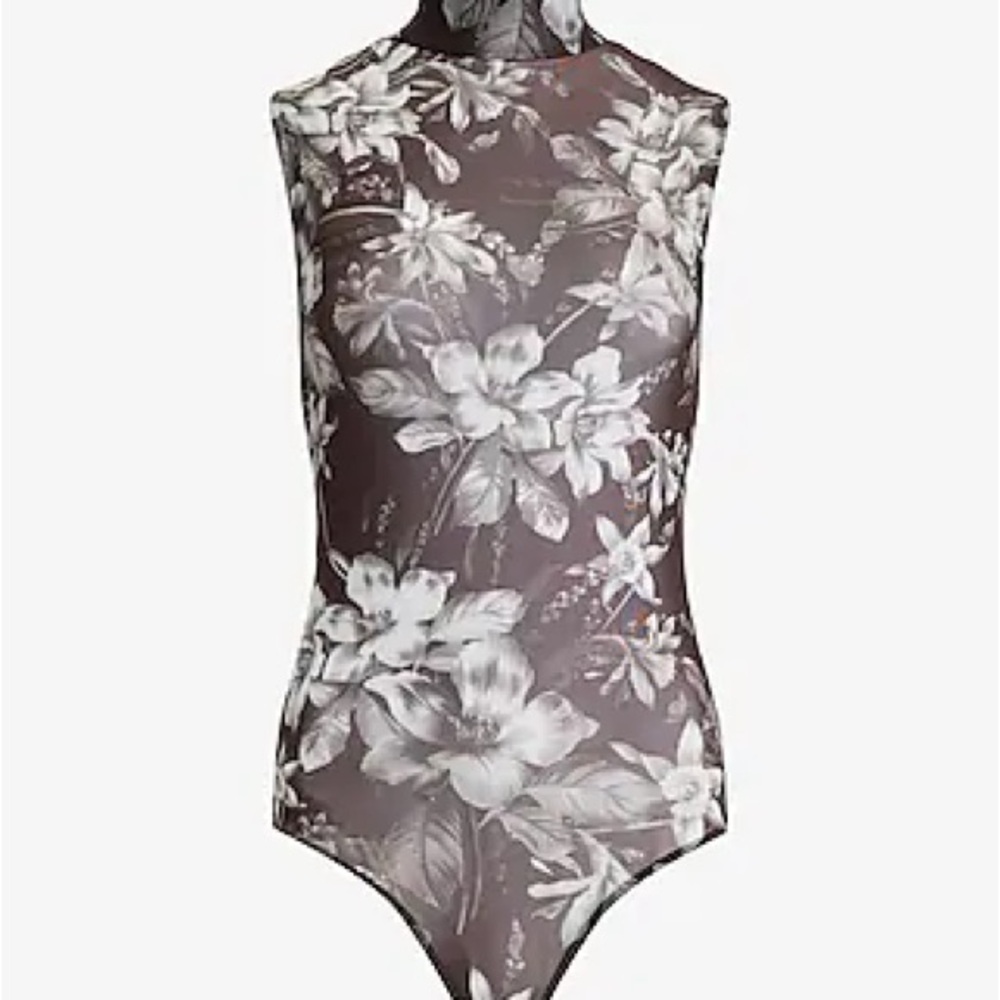 Express Floral Mesh Bodysuit - Size Large